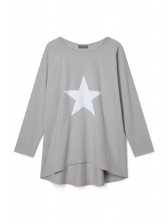 Robyn Top Dove Grey with White Star by ChalkUK